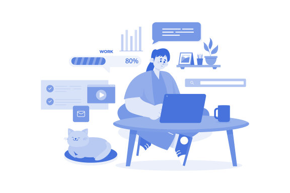 M573_Work From Home Illustration Pack
