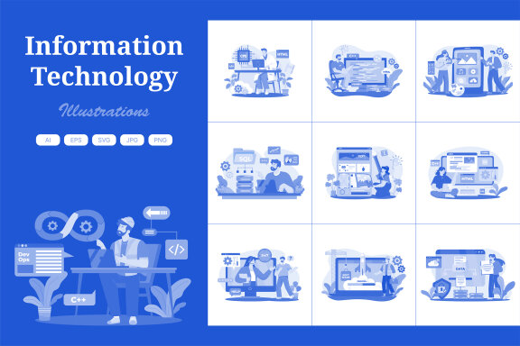 M562_Information Technology Illustration Pack 1