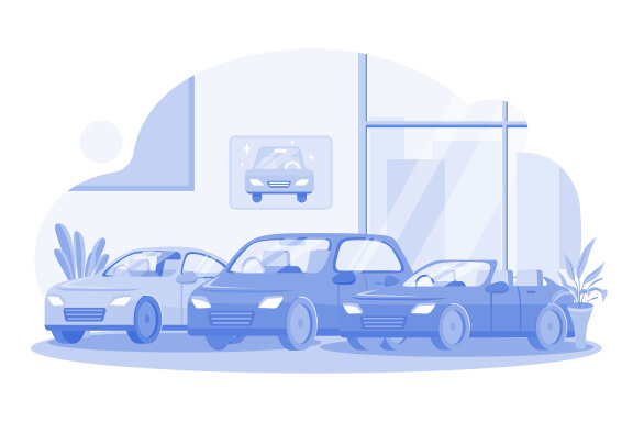 M559_Car Dealership Illustration Pack