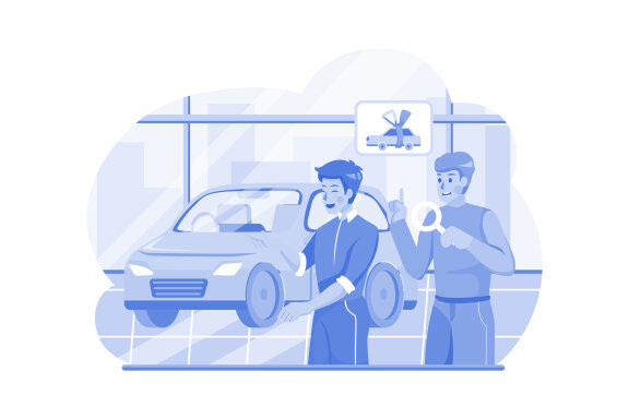M559_Car Dealership Illustration Pack
