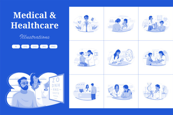 M558_Medical & Healthcare Illustration Pack