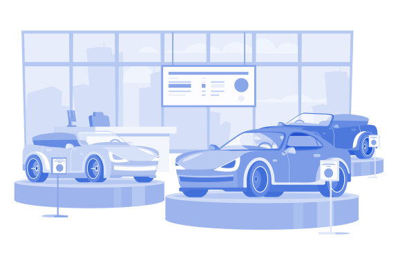 M555_Car Dealership Illustration Pack
