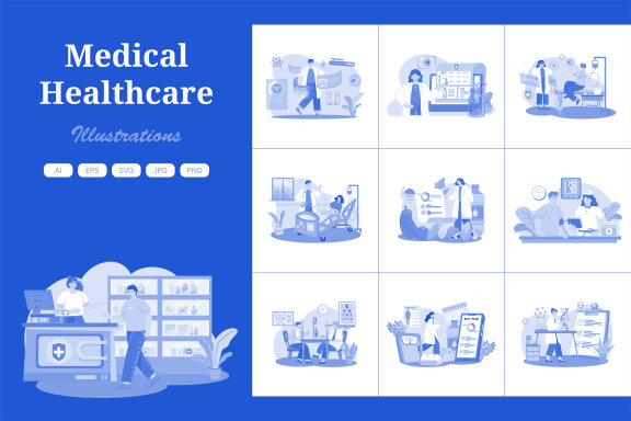 M554_Healthcare & Medical Illustration Pack 2