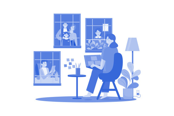 M553_Remote Work Illustration Pack 2