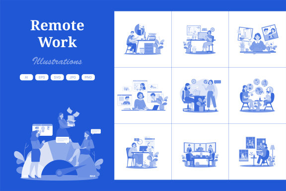 M553_Remote Work Illustration Pack 2