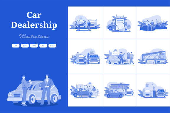 M550_Car Dealership Illustrations 2