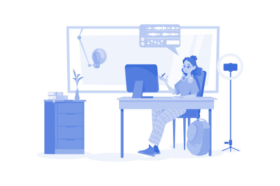 M536_Live Stream & Podcast Illustration Pack