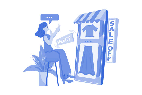 M535_Shopping Online Illustration Pack