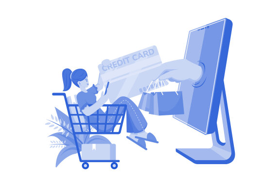 M535_Shopping Online Illustration Pack