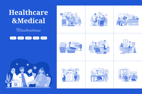 M526_Healthcare and Medical Illustration Pack