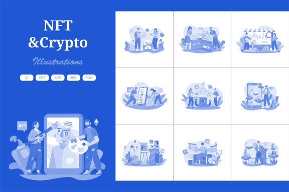 M525_NFT & Crypto Illustration Pack