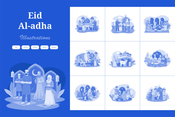 M514_Eid Mubarak Illustration Pack