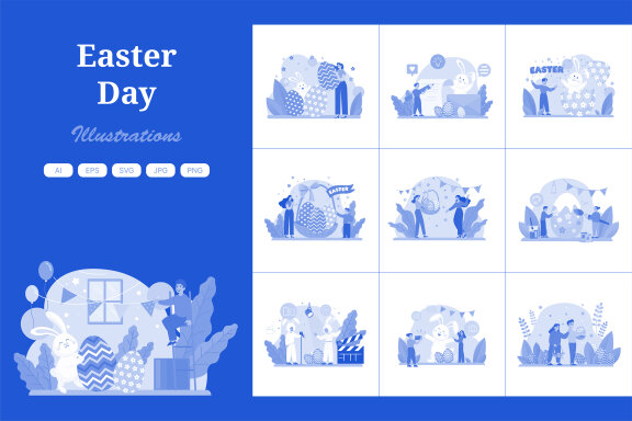 M513_ Easter Day Illustration Pack