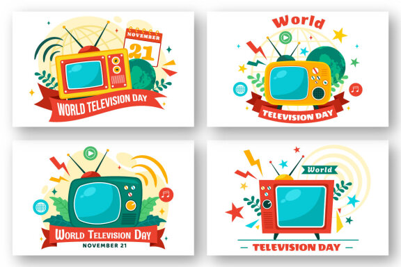 13 World Television Day Illustration 
