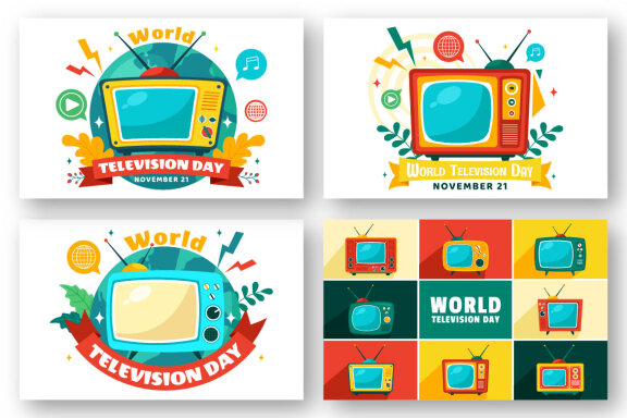 13 World Television Day Illustration 