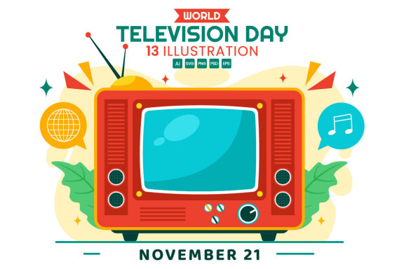 13 World Television Day Illustration 