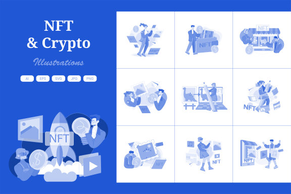 M505_NFT & Crypto Illustration Pack