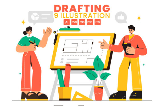 9 Drafting Working Illustration