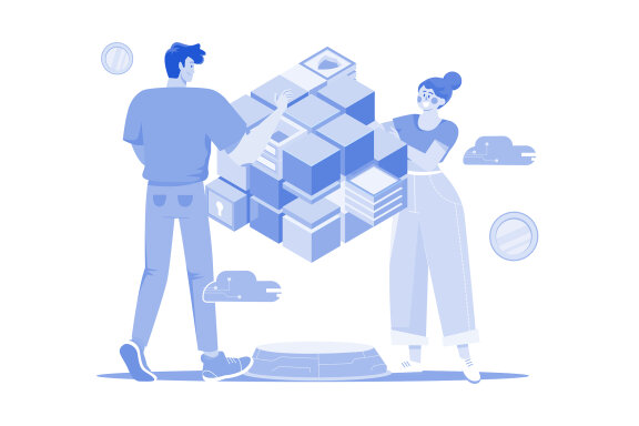 M503_Blockchain Technology Illustration Pack