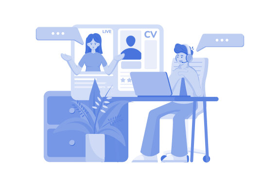 M502_Interview & Hiring Illustration Pack