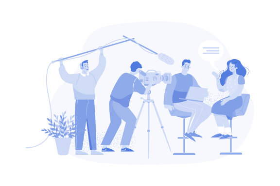M498_Live Stream & Podcast Illustration Pack