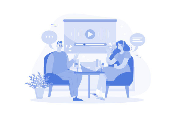 M498_Live Stream & Podcast Illustration Pack