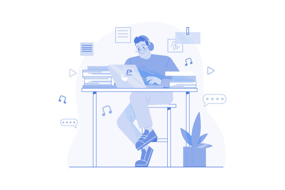 M498_Live Stream & Podcast Illustration Pack