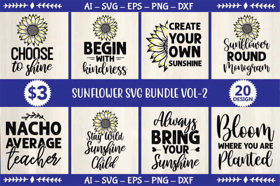 Sunflower SVG Bundle