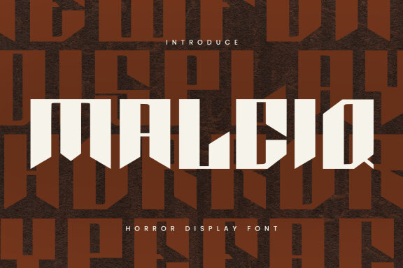 Malciq Horror Display Font