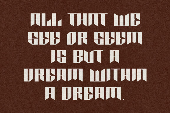 Malciq Horror Display Font