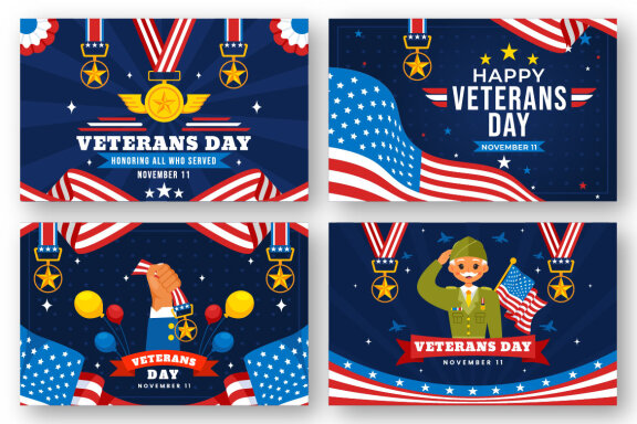 13 Happy Veterans Day Illustration