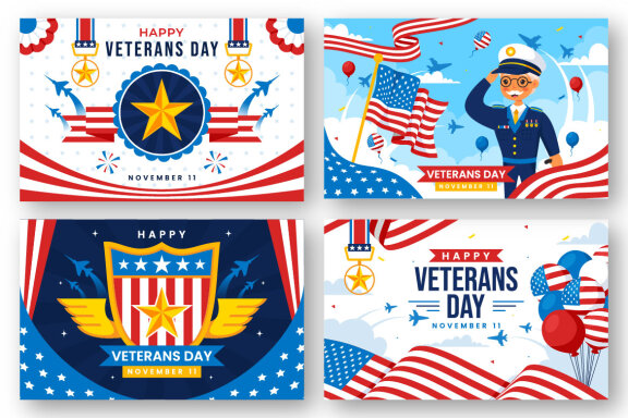 13 Happy Veterans Day Illustration