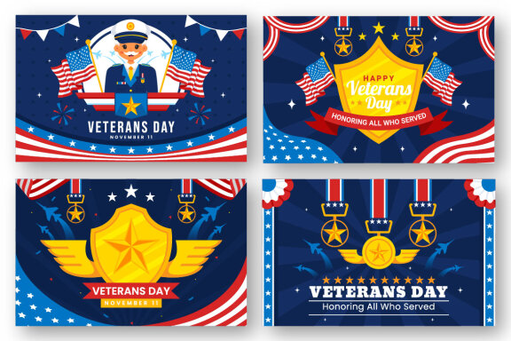 13 Happy Veterans Day Illustration
