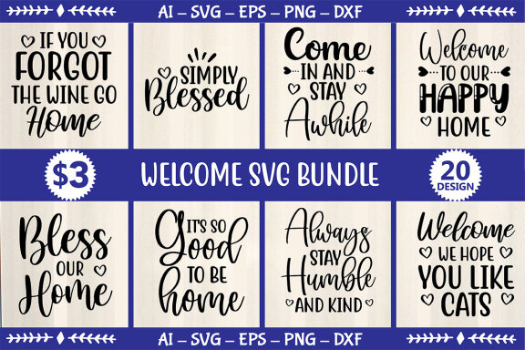 Welcome SVG Bundle