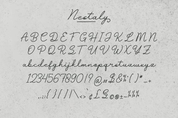Nestaly | Monoline Script Handwritten