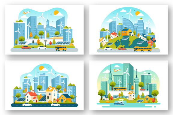 9 Energy Efficiency in the City Illustration