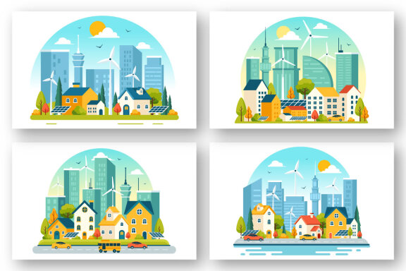 9 Energy Efficiency in the City Illustration