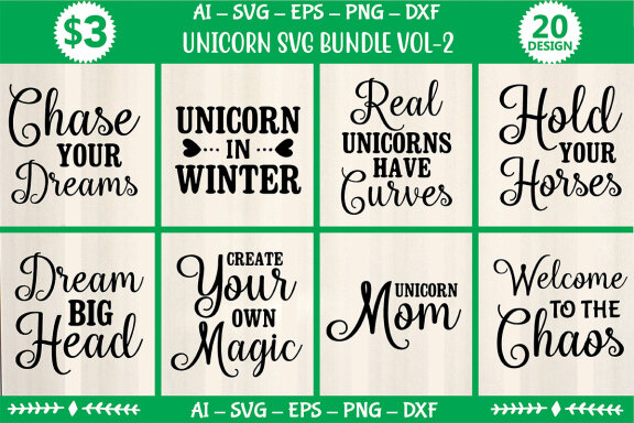 Unicorn SVG Bundle