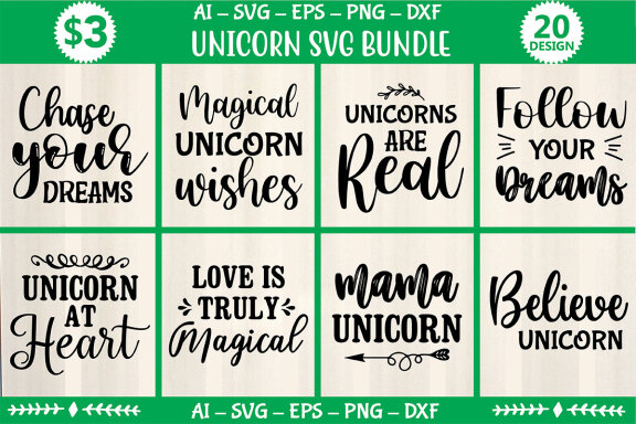 Unicorn SVG Bundle