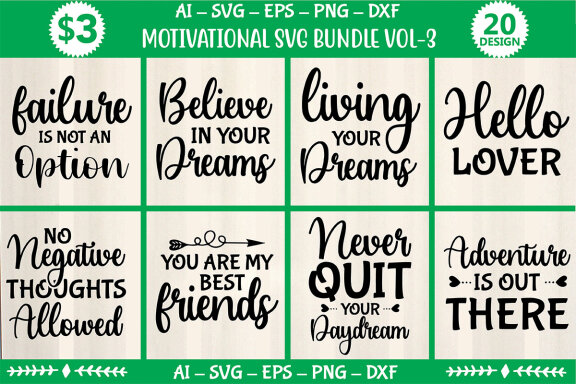 Motivational SVG Bundle