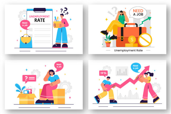 23 Unemployment Rate Illustration