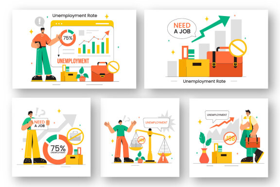 23 Unemployment Rate Illustration