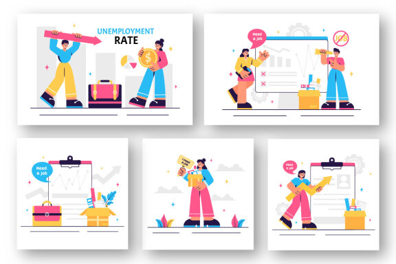 23 Unemployment Rate Illustration