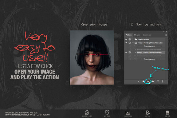 Creepy Painting Photoshop Action