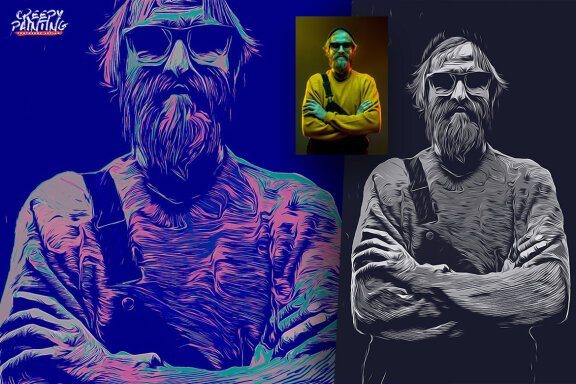 Creepy Painting Photoshop Action