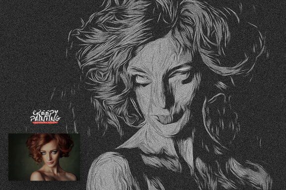 Creepy Painting Photoshop Action