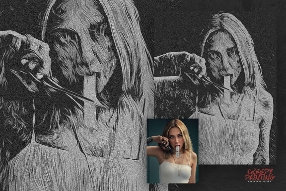 Creepy Painting Photoshop Action