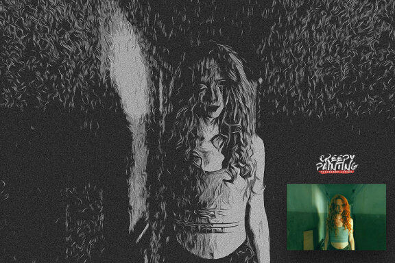 Creepy Painting Photoshop Action