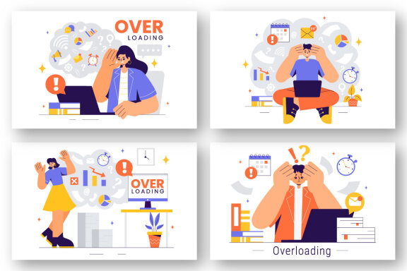 9 Overloading Business Illustration