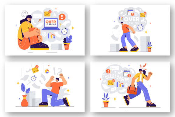 9 Overloading Business Illustration